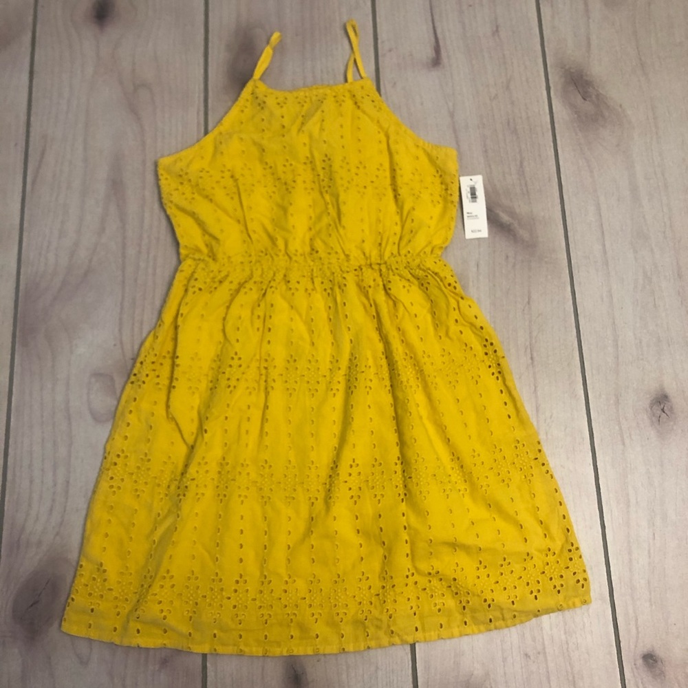 NWT Mustard eyelet Dress
